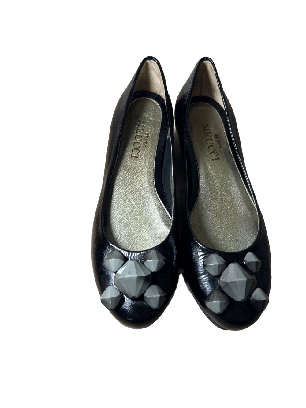 Sesto Meucci Women’s Black & Gray Career Flats Size 6.5